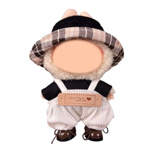 BOSSETY Labu Puppenkleidung für 17cm Labu Puppe, Passende Kleidung für die Plüsch Toy, Labu Kleidung Set für 17cm Puppe, Geeignet zum Fotografieren und Sammeln, Modetrends (C) von BOSSETY