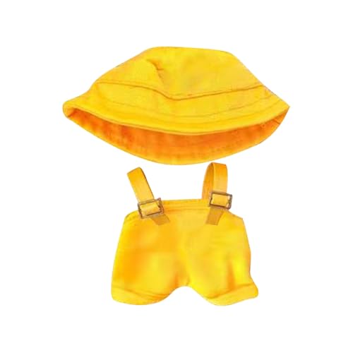 BOSSETY Labu Puppenkleidung für 17cm Labu Puppe, Passende Kleidung für die Plüsch Toy, Labu Kleidung Set für 17cm Puppe, Geeignet zum Fotografieren und Sammeln, Modetrends Spielzeug (Gelb) von BOSSETY