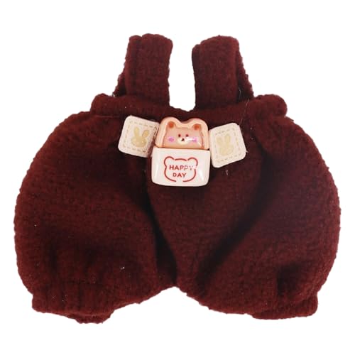 BOSSETY Labubu Kleidung, Bekleidung für 17cm Labubu Plüsch, nur Bekleidungs (Keine Puppen), Einfach an- und auszuziehen, geeignet zum Fotografieren und Sammeln, DIY Geschenke (2-Braun) von BOSSETY