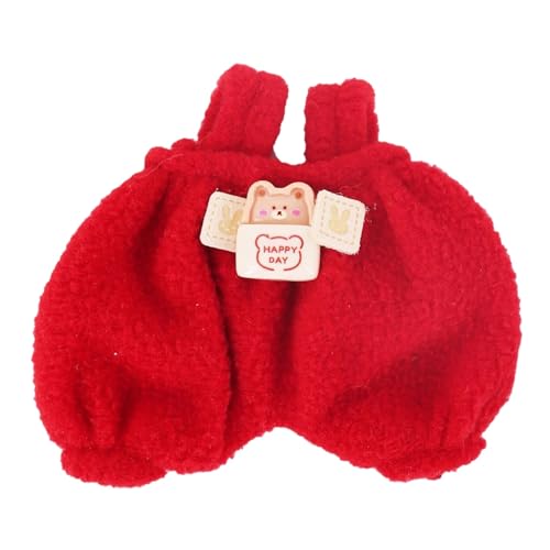 BOSSETY Labubu Kleidung, Bekleidung für 17cm Labubu Plüsch, nur Bekleidungs (Keine Puppen), Einfach an- und auszuziehen, geeignet zum Fotografieren und Sammeln, DIY Geschenke (2-Rot) von BOSSETY