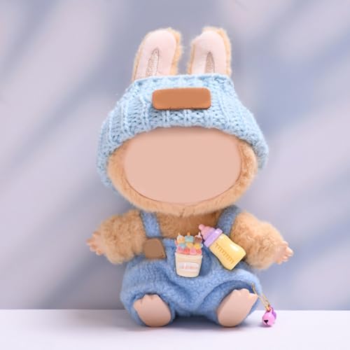 BOSSETY Labubu Kleidung, Bekleidung für 17cm Labubu Plüsch, nur Bekleidungs (Keine Puppen), Einfach an- und auszuziehen, geeignet zum Fotografieren und Sammeln, DIY Geschenke (4-Blau) von BOSSETY