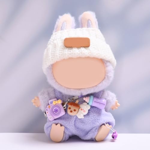 BOSSETY Labubu Kleidung, Bekleidung für 17cm Labubu Plüsch, nur Bekleidungs (Keine Puppen), Einfach an- und auszuziehen, geeignet zum Fotografieren und Sammeln, DIY Geschenke (4-Lila) von BOSSETY