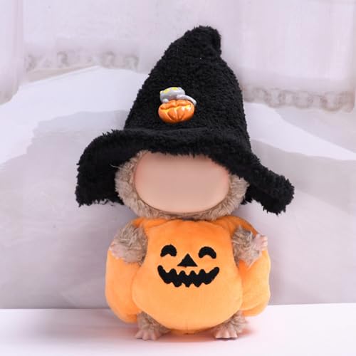 Halloween-Thema Labu Puppenkleidung für 17cm Labu Puppe, Passende Kleidung für die Plüsch Toy, Labu Kleidung Set für 17 cm große Puppe, Geeignet zum Fotografieren und Sammeln, modisches Spielzeug (A) von BOSSETY