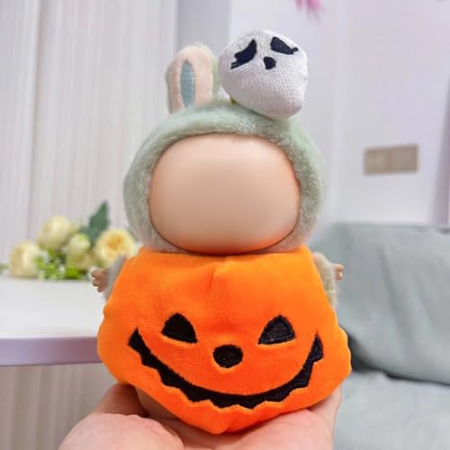 Halloween-Thema Labu Puppenkleidung für 17cm Labu Puppe, Passende Kleidung für die Plüsch Toy, Labu Kleidung Set für 17 cm große Puppe, Geeignet zum Fotografieren und Sammeln, modisches Spielzeug (D) von BOSSETY