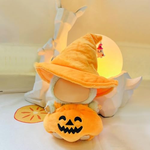 Halloween-Thema Labu Puppenkleidung für 17cm Labu Puppe, Passende Kleidung für die Plüsch Toy, Labu Kleidung Set für 17 cm große Puppe, Geeignet zum Fotografieren und Sammeln, modisches Spielzeug (F) von BOSSETY