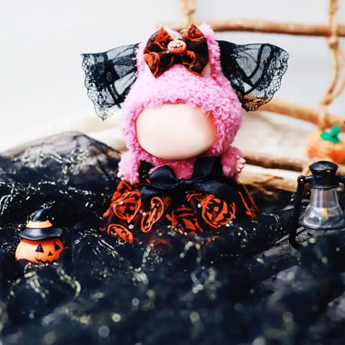Halloween-Thema Labu Puppenkleidung für 17cm Labu Puppe, Passende Kleidung für die Plüsch Toy, Labu Kleidung Set für 17 cm große Puppe, Geeignet zum Fotografieren und Sammeln, modisches Spielzeug (I) von BOSSETY