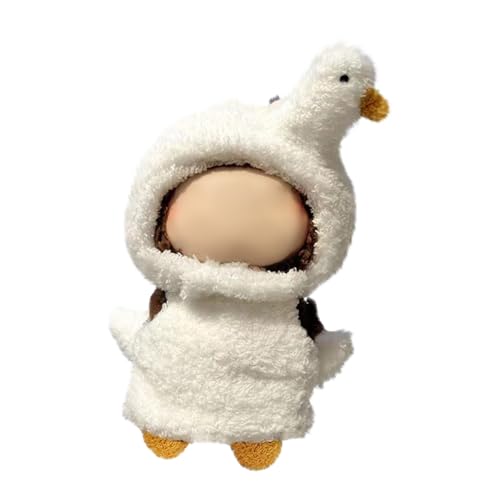 Labu Puppenkleidung für 17cm Labu Puppe, Passende Kleidung für die Plüsch Toy, Labu Kleidung Set für 17 cm große Puppe, Geeignet zum Fotografieren und Sammeln, Modisches Bekleidung (Kleiner Schwan) von BOSSETY