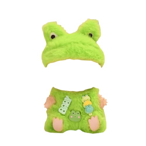 Labu Puppenkleidung für 17cm Labu Puppe, Passende Kleidung für die Plüsch Toy, Labu Kleidung Set für 17 cm große Puppe, Geeignet zum Fotografieren und Sammeln, Niedliches grünes Froschset Labu Puppenkleidung für 17cm Labu Puppe, Passende Kleidung für die Plüsch Toy, Labu Kleidung Set für 17 cm große Puppe, Geeignet zum Fotografieren und Sammeln, Niedliches grünes Froschset von BOSSETY