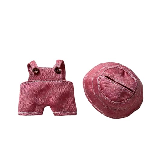 Labubu Kleidung für Puppe, Puppenkleidung für 17cm Labubu Plüsch, Labubu-Outfit mit Zubehör, Passende Kleidung für Plüsch Toy (Pink) von BOSSETY