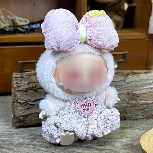 Puppe Kleidung, Bekleidung für 17cm Puppe Plüsch, Kuscheltier Kleidung Outfit nur Bekleidungs zubehör für 17cm Puppe Plush Pullover Hoodie Bekleidung (E) von BOSSETY