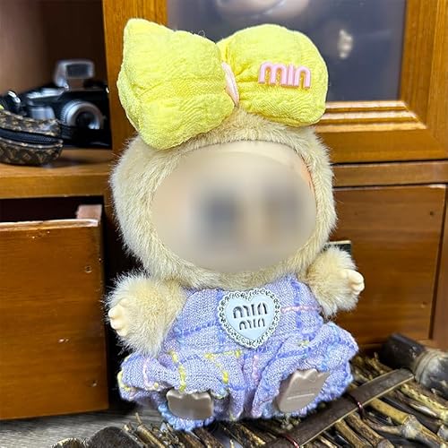 Puppe Kleidung, Bekleidung für 17cm Puppe Plüsch, Kuscheltier Kleidung Outfit nur Bekleidungs zubehör für 17cm Puppe Plush Pullover Hoodie Bekleidung (F) von BOSSETY