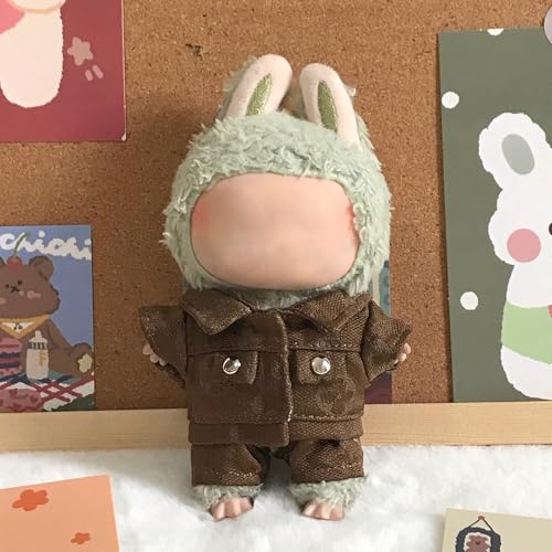 Labu Puppenkleidung für 17cm Labu Puppe, Passende Kleidung für die Plüsch Toy, Labu Kleidung Set für 17 cm große Puppe, Geeignet zum Fotografieren und Sammeln, Modisches süßes Spielzeug (J) von BOSSETY