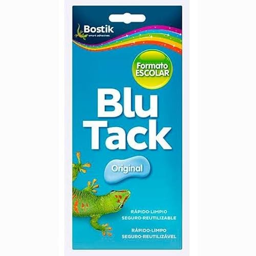 BOSTIK Blu Tack Original Blau, Schulformat, selbstklebend, formbar und wiederverwendbar, Befestigung von Gegenständen, sauber, sicher und einfach zu bedienen, ersetzt Reißzwecken und Klebebänder, über BOSTIK Blu Tack Original Blau, Schulformat, selbstklebend, formbar und wiederverwendbar, Befestigung von Gegenständen, sauber, sicher und einfach zu bedienen, ersetzt Reißzwecken und Klebebänder, über von BOSTIK