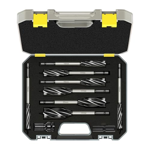 8 Stück Professional Holzbohrer Set: Holzarbeiten Bohrer Set mit 1/4 Zoll Sechskantschaft inkl 10mm/12mm/14mm/16mm/18mm/20mm/22mm/25mm 8 Stück Professional Holzbohrer Set: Holzarbeiten Bohrer Set mit 1/4 Zoll Sechskantschaft inkl 10mm/12mm/14mm/16mm/18mm/20mm/22mm/25mm von BOTEWO