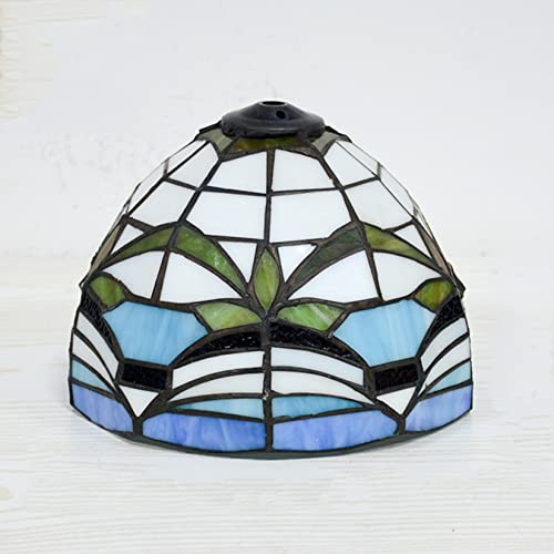 BOTOWI Tiffany Stil Lampenschirm Ersatz 8 Zoll Buntglas Lampenschirm nur für Tischlampen Stehlampe Wandleuchte Deckenleuchte Pendelleuchte Home Office Dekoration,Sailboat von BOTOWI
