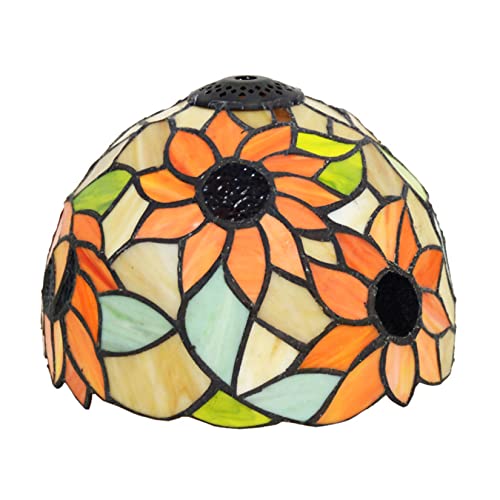 BOTOWI Tiffany Stil Lampenschirm Ersatz 8 Zoll Buntglas Lampenschirm nur für Tischlampen Stehlampe Wandleuchte Deckenleuchte Pendelleuchte Home Office Dekoration,Sunflower BOTOWI Tiffany Stil Lampenschirm Ersatz 8 Zoll Buntglas Lampenschirm nur für Tischlampen Stehlampe Wandleuchte Deckenleuchte Pendelleuchte Home Office Dekoration,Sunflower von BOTOWI