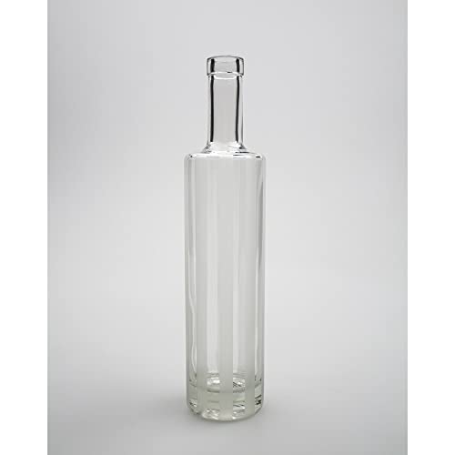 Bottlelight FL202 Streifen Glasflasche ohne Leuchte aus Glas 500ml, Maße: ca. 6,6cm x 6,6cm x 28,7cm, FL202 von BOTTLE LIGHT
