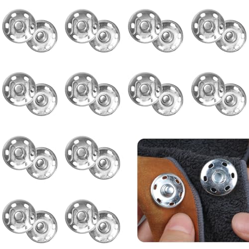 BOUMVID 12 Paar Druckknöpfe zum Annähen Groß, 21mm Annähen Druckknöpfe aus Metall Schwarz, Nähen Knöpfe Druckknopf Snaps, für Kleidung, Kleidern, Blusen, Handwerk, Rucksäcke, Handtasche, DIY BOUMVID 12 Paar Druckknöpfe zum Annähen Groß, 21mm Annähen Druckknöpfe aus Metall Schwarz, Nähen Knöpfe Druckknopf Snaps, für Kleidung, Kleidern, Blusen, Handwerk, Rucksäcke, Handtasche, DIY von BOUMVID