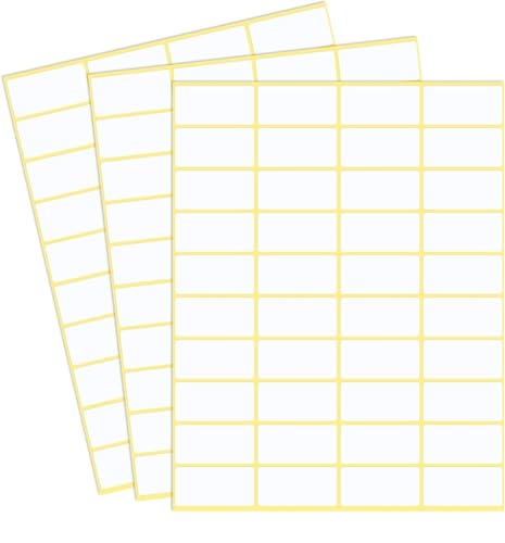 BOUMVID 600 Stück Etiketten Selbstklebend, 38 x 19 mm Universal Klebeetiketten zum Beschriften, Adressetiketten Haushaltsetiketten Tiefkühletiketten Aufkleber, für Büro Küche und Marmelade von BOUMVID