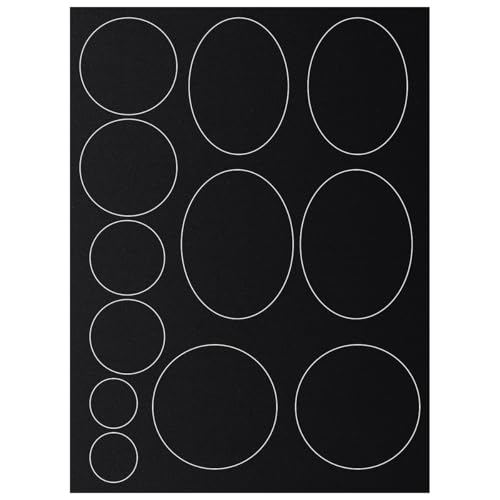 BOUMVID Daunenjacken Flicken aus Nylon, Selbstklebend Reparatur Klebeband Flicken, Wasserdichter Selbstklebende Reparaturflicken für Daunenjacke, Jacken, Zelte, Oberbekleidung (12 Stück, Schwarz) von BOUMVID