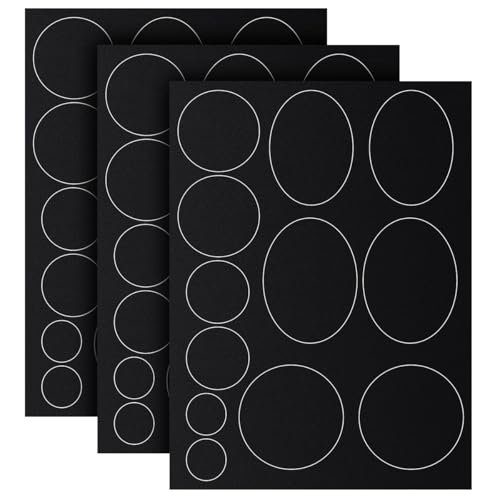 BOUMVID Daunenjacken Flicken aus Nylon, Selbstklebend Reparatur Klebeband Flicken, Wasserdichter Selbstklebende Reparaturflicken für Daunenjacke, Jacken, Zelte, Oberbekleidung (36 Stück, Schwarz) von BOUMVID
