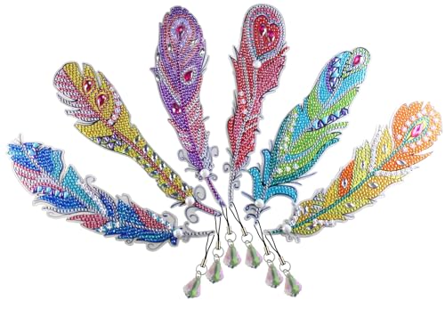 BOUTIKS 5D Diamond Painting Lesezeichen Feder, 6 Stücke Diamant Malerei Lesezeichen mit Anhänger Kristall, Diamant Painting Lesezeichen Kinder Erwachsene DIY Kunsthandwerk Geschenk BOUTIKS 5D Diamond Painting Lesezeichen Feder, 6 Stücke Diamant Malerei Lesezeichen mit Anhänger Kristall, Diamant Painting Lesezeichen Kinder Erwachsene DIY Kunsthandwerk Geschenk von BOUTIKS