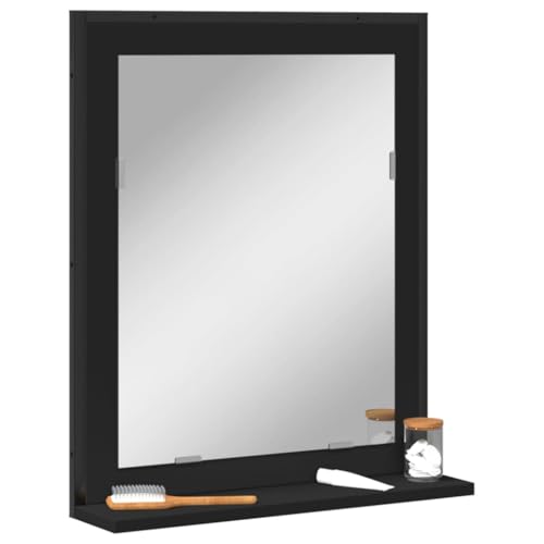 BOWEKAM Badspiegel mit Ablage schwarz 50x12x60cm Holzwerkstoff BOWEKAM Badspiegel mit Ablage schwarz 50x12x60cm Holzwerkstoff von BOWEKAM