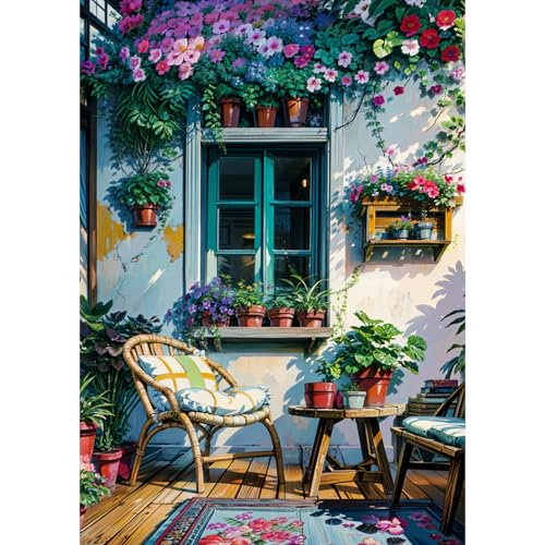 Bowetile 5D Diamond Painting Bilder, Diamant Painting Haus und Blume, Diamond Painting Set für Erwachsene Kinder, Komplettes DIY Diamond Art Malen Stickset, Kreuzstichbilder für Wohnkultur 30x40 cm Bowetile 5D Diamond Painting Bilder, Diamant Painting Haus und Blume, Diamond Painting Set für Erwachsene Kinder, Komplettes DIY Diamond Art Malen Stickset, Kreuzstichbilder für Wohnkultur 30x40 cm von Bowetile