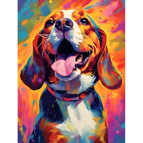 Bowetile 5D Diamond Painting Bilder, Diamant Painting Hund, Tier Diamond Painting Set für Erwachsene Kinder, Komplettes DIY Diamond Art Malen Stickset, Kreuzstichbilder für Wohnkultur 30x40 cm Bowetile 5D Diamond Painting Bilder, Diamant Painting Hund, Tier Diamond Painting Set für Erwachsene Kinder, Komplettes DIY Diamond Art Malen Stickset, Kreuzstichbilder für Wohnkultur 30x40 cm von Bowetile