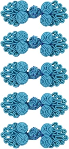 Knöpfe für Anzüge, traditionelle Knoten, chinesische Knoten, chinesische Knoten, Froschknöpfe, Nähverschlüsse für Pullover, Mantel, Schal, Strickjacke und Kostüme, 5 Paar von BOWINGBO