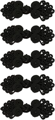 Knöpfe für Anzüge, traditionelle Knoten, chinesische Knoten, chinesische Knoten, Froschknöpfe, Nähverschlüsse für Pullover, Mantel, Schal, Strickjacke und Kostüme, 5 Paar von BOWINGBO