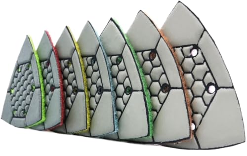 Polierpads für Stein Diamant-Schleifpads Dreieckige Schleifpads Diamant-Trockenpolierpads 9,7 cm (3,8 Zoll) Schleifpapier für Erneuerungswerkzeug Alm von BOWINGBO
