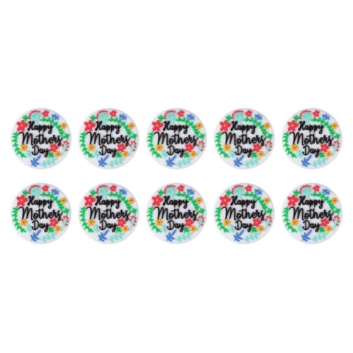 10 Stück Muttertags-3D-Silikon-Fokal-Perlen für Stifte, Perlen-Stift, Halskette für Schlüsselanhänger, Silikon-Armbandperlen 10 Stück Muttertags-3D-Silikon-Fokal-Perlen für Stifte, Perlen-Stift, Halskette für Schlüsselanhänger, Silikon-Armbandperlen von BOWTONG