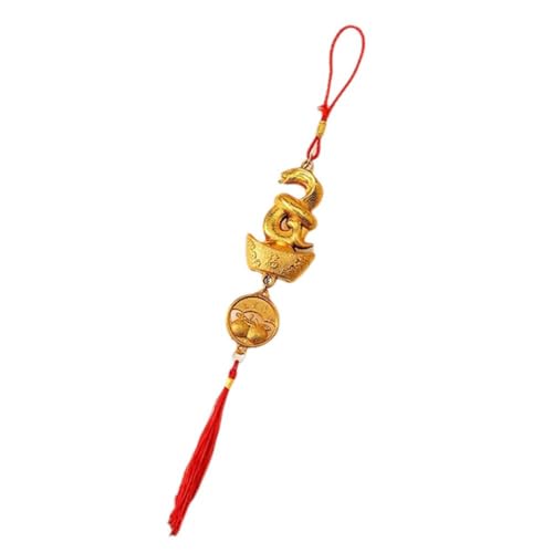 BOWTONG 2025 Chinesisches Neujahrsdekoration, Schlangenanhänger, Schlange, Glücksbringer, rote Hänge-Dekoration, Feng Good Shui Quasten Glück BOWTONG 2025 Chinesisches Neujahrsdekoration, Schlangenanhänger, Schlange, Glücksbringer, rote Hänge-Dekoration, Feng Good Shui Quasten Glück von BOWTONG