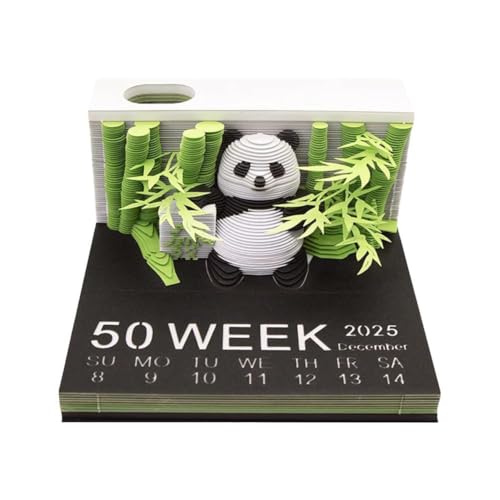3D-Schreibtisch-Notizblock 2025, Wochenkalender, Panda-Notizblock, 3D-Notizblock mit Q6j8-Schnitzerei für Decorat-Papierstift 3D-Schreibtisch-Notizblock 2025, Wochenkalender, Panda-Notizblock, 3D-Notizblock mit Q6j8-Schnitzerei für Decorat-Papierstift von BOWTONG