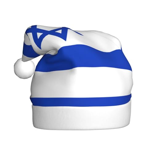 Festliche Weihnachtsmütze mit israelischer Flagge für Erwachsene – gemütliche Weihnachtsmütze für Männer und Frauen, Neujahrsparty-Zubehör, Rot Festliche Weihnachtsmütze mit israelischer Flagge für Erwachsene – gemütliche Weihnachtsmütze für Männer und Frauen, Neujahrsparty-Zubehör, Rot von BOXILTD