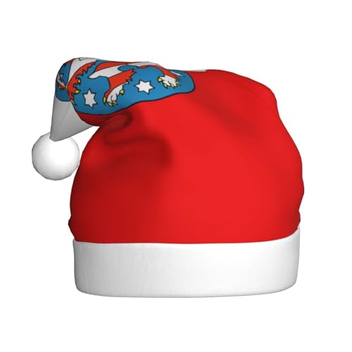 Festliche Weihnachtsmützen mit Thüringen-Flagge für Erwachsene – gemütliche Nikolausmütze für Männer und Frauen, Neujahrsparty-Zubehör, Rot Festliche Weihnachtsmützen mit Thüringen-Flagge für Erwachsene – gemütliche Nikolausmütze für Männer und Frauen, Neujahrsparty-Zubehör, Rot von BOXILTD