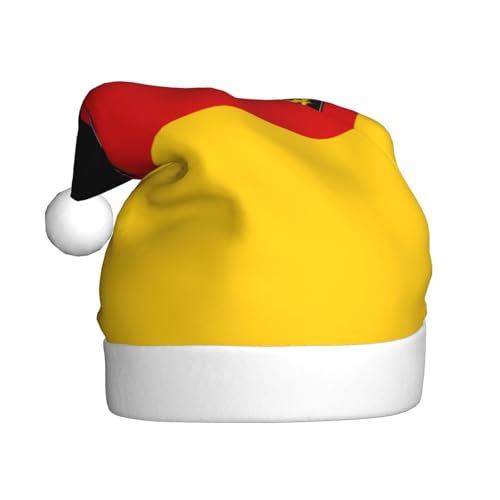 Flagge des Staates Rheinland-Pfalz, festliche Weihnachtsmützen für Erwachsene – gemütliche Nikolausmütze für Männer und Frauen, Neujahrsparty-Zubehör, Rot Flagge des Staates Rheinland-Pfalz, festliche Weihnachtsmützen für Erwachsene – gemütliche Nikolausmütze für Männer und Frauen, Neujahrsparty-Zubehör, Rot von BOXILTD