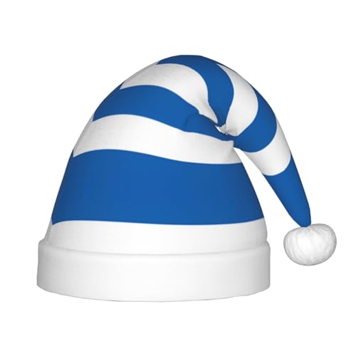 Griechische Flagge Weihnachtsmütze, Weihnachtsmützen für Jungen und Mädchen, Xmas Hut für Neujahr Festliche Party Dekoration, Rot Griechische Flagge Weihnachtsmütze, Weihnachtsmützen für Jungen und Mädchen, Xmas Hut für Neujahr Festliche Party Dekoration, Rot von BOXILTD