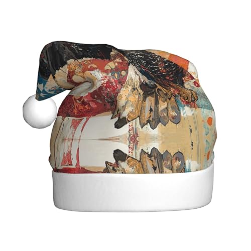 goshawk Festliche Weihnachtsmützen für Erwachsene – Gemütliche Weihnachtsmütze für Männer und Frauen, Neujahrsparty-Zubehör, Rot von BOXILTD
