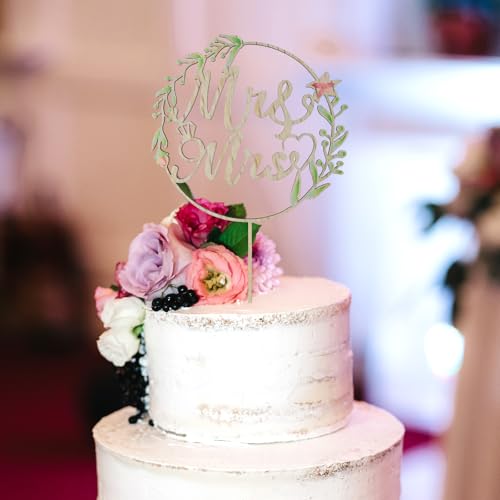 20cm Mr & Mrs-Kuchenaufsatz, Grün Mr und Mrs Hochzeitstortenaufsatz aus Holz Schild Braut und Bräutigam Kuchendekoration Verlobt für Hochzeit Verlobung Jahrestag Foto-Requisiten Partyzubehör von BOXOB