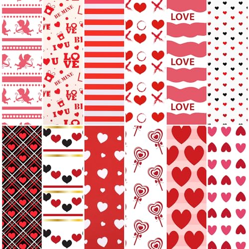 24 Stück 12 Designs Valentinstag Musterpapiere, 21x21cm Liebe Musterpapier zum Basteln Valentine's Day Pattern Paper Flach Gefaltet für DIY Kartenherstellung Scrapbook Geschenkdekoration 24 Stück 12 Designs Valentinstag Musterpapiere, 21x21cm Liebe Musterpapier zum Basteln Valentine's Day Pattern Paper Flach Gefaltet für DIY Kartenherstellung Scrapbook Geschenkdekoration von BOXOB