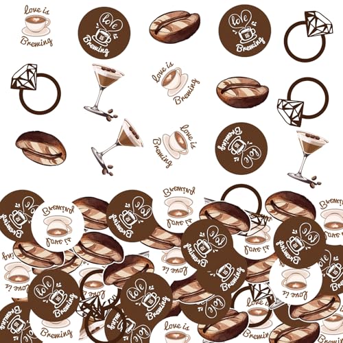 250 Stk Kaffee Konfetti, Love is Brewing Brautparty Babyparty Kaffee Party Konfetti Hochzeits und Verlobungsparty Dekoration 250 Stk Kaffee Konfetti, Love is Brewing Brautparty Babyparty Kaffee Party Konfetti Hochzeits und Verlobungsparty Dekoration von BOXOB
