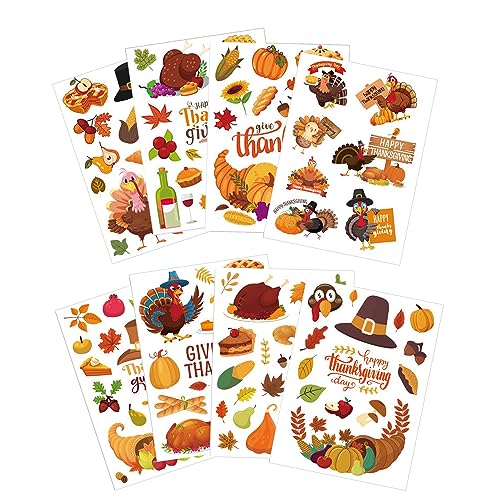 252stk Thanksgiving Aufkleber, Herbst Aufkleber Thanksgiving-Türkei-Aufkleber Fenster Aufkleber Herbst Herbst-Aufkleber für Umschläge Scrapbooking 252stk Thanksgiving Aufkleber, Herbst Aufkleber Thanksgiving-Türkei-Aufkleber Fenster Aufkleber Herbst Herbst-Aufkleber für Umschläge Scrapbooking von BOXOB