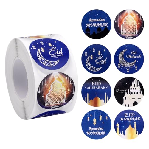 500stk 2,5cm Ramadan-Aufkleber, 8 Stile Rund Eid Mubarak-Aufkleberrolle Selbstklebend Ramadan-Etiketten für Geschenkanhänger Geschenkpapier Dekoration für Muslimische Feste 500stk 2,5cm Ramadan-Aufkleber, 8 Stile Rund Eid Mubarak-Aufkleberrolle Selbstklebend Ramadan-Etiketten für Geschenkanhänger Geschenkpapier Dekoration für Muslimische Feste von BOXOB