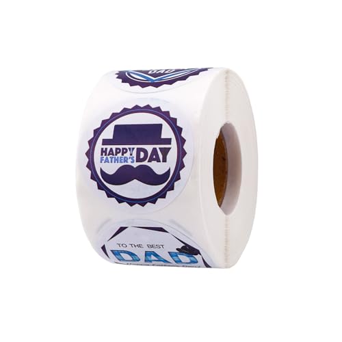 500stk Vater Aufkleber, 3,8cm Papa Aufkleber Etiketten Festliche Geschenkanhänger für Geschenkschachteln Grußkarten Umschlagversiegelungen Partygeschenke von BOXOB
