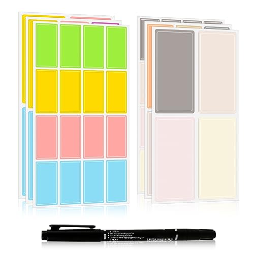 520St Bunte Leere Etiketten, Beschreibbare Etikettenaufkleber mit Marker, Klebeetiketten, Allzwecketiketten für Vorratsbehälter, Speisekammer, Glas, Flasche, Ordner 520St Bunte Leere Etiketten, Beschreibbare Etikettenaufkleber mit Marker, Klebeetiketten, Allzwecketiketten für Vorratsbehälter, Speisekammer, Glas, Flasche, Ordner von BOXOB