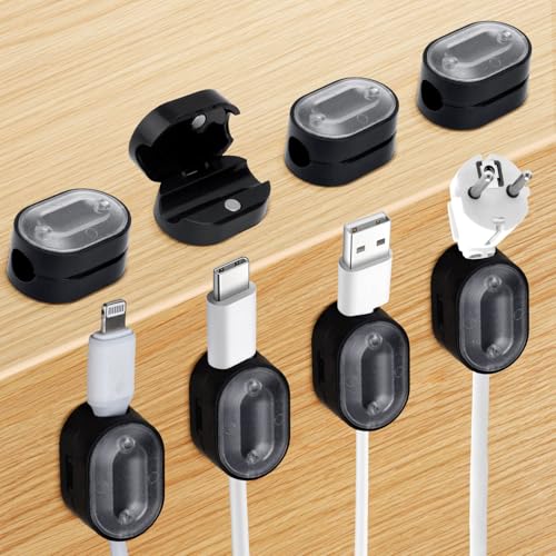 8stk Magnetischer Kabel-Organizer, Magnetische Kabel-Organizer für Schreibtisch Telefonkabel Homeoffice Auto Nachttisch von BOXOB