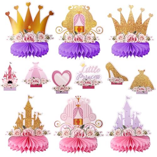 BOXOB 12stk Prinzessinnen-Waben-Mittelstücke, Blumenkrone Schloss High Heels Kutsche Prinzessinnen-Mittelstücke Tischaufsätze Perfekte Dekorationen und Partygeschenke für Geburtstags-Mottopartys BOXOB 12stk Prinzessinnen-Waben-Mittelstücke, Blumenkrone Schloss High Heels Kutsche Prinzessinnen-Mittelstücke Tischaufsätze Perfekte Dekorationen und Partygeschenke für Geburtstags-Mottopartys von BOXOB