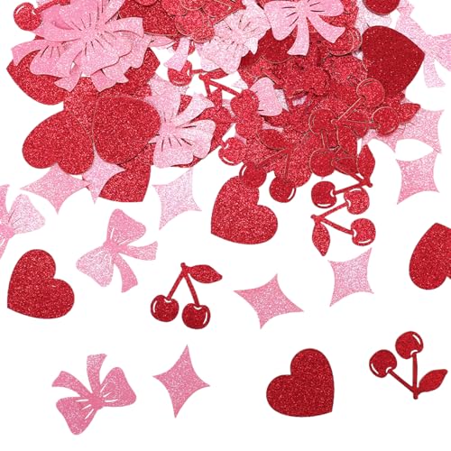 BOXOB 200stk Party-Konfetti, Glitzernde Kirschkonfetti Rosa Schleife Herz und Stern-Papierstreuer Lebendige Tischdekoration für Mottopartys Babypartys Hochzeiten Geburtstage Verlobungen BOXOB 200stk Party-Konfetti, Glitzernde Kirschkonfetti Rosa Schleife Herz und Stern-Papierstreuer Lebendige Tischdekoration für Mottopartys Babypartys Hochzeiten Geburtstage Verlobungen von BOXOB